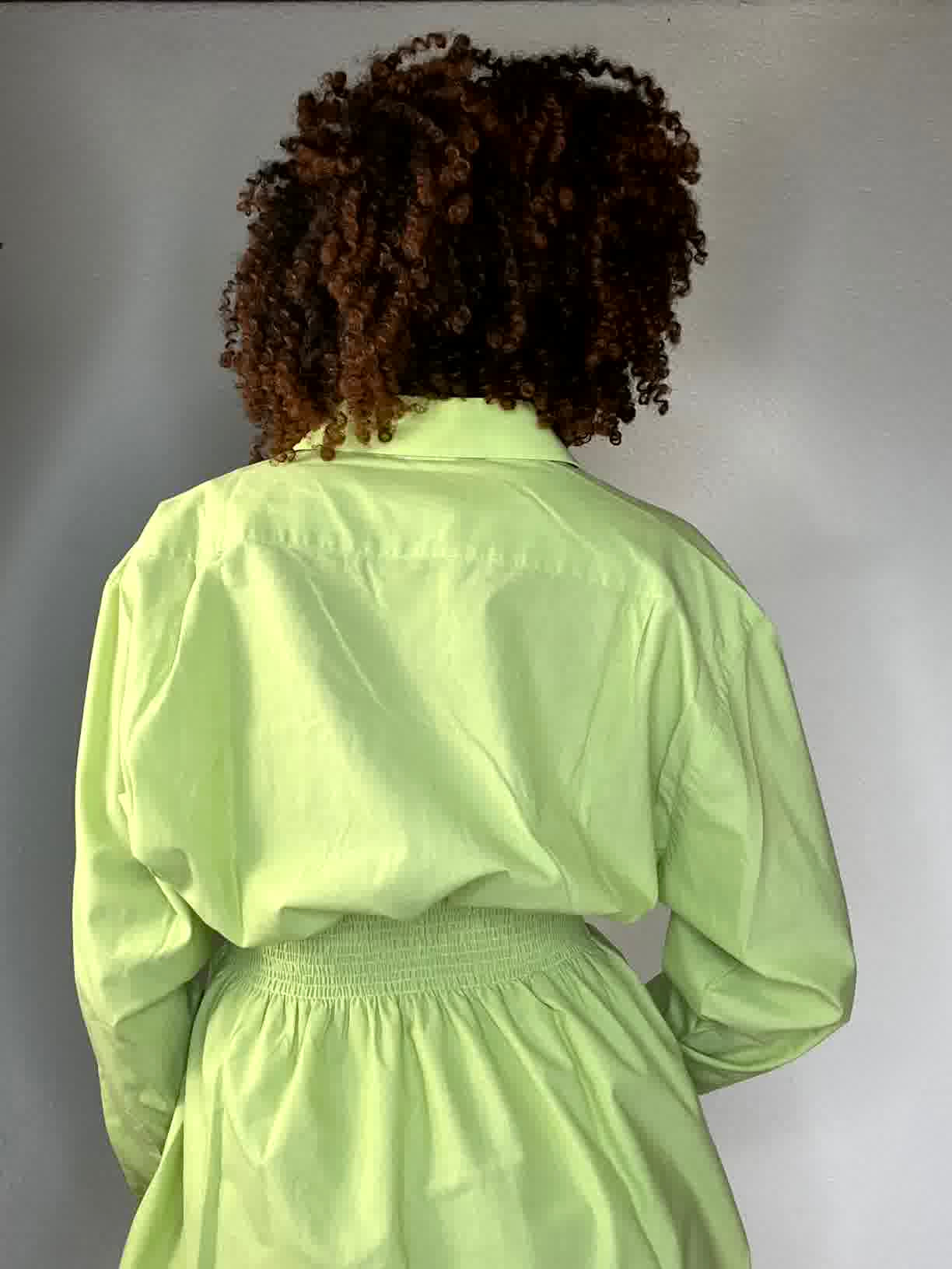 Chemise Céleste Vert Pomme – Mon Coup de Cœur Absolu