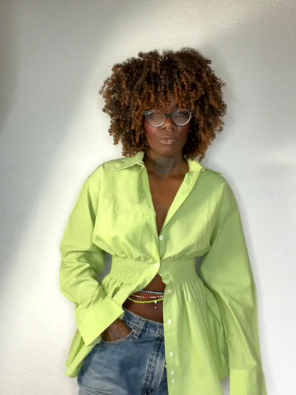 Chemise Céleste Vert Pomme – Mon Coup de Cœur Absolu