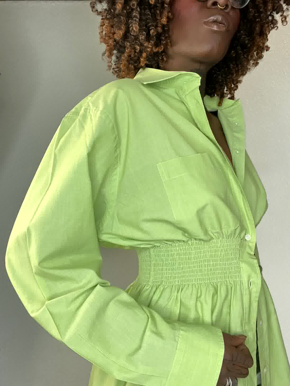 Chemise Céleste Vert Pomme – Mon Coup de Cœur Absolu