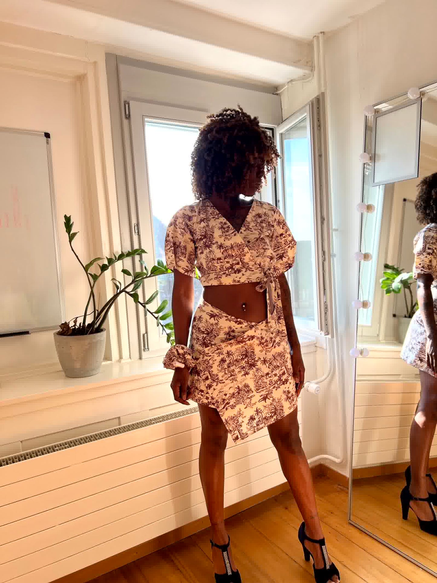 Ensemble Camille Asymétrique + Chouchou assorti