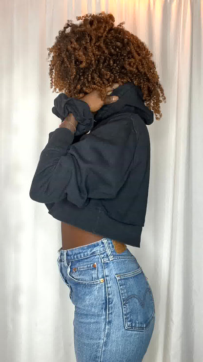 Hoodie upcyclé avec son chouchou