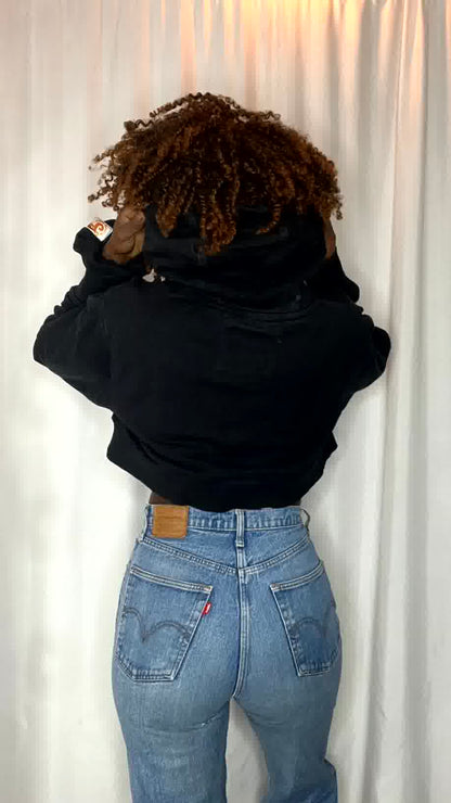Hoodie upcyclé avec son chouchou